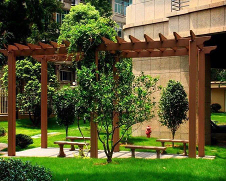 庭院木制花架實(shí)景圖1